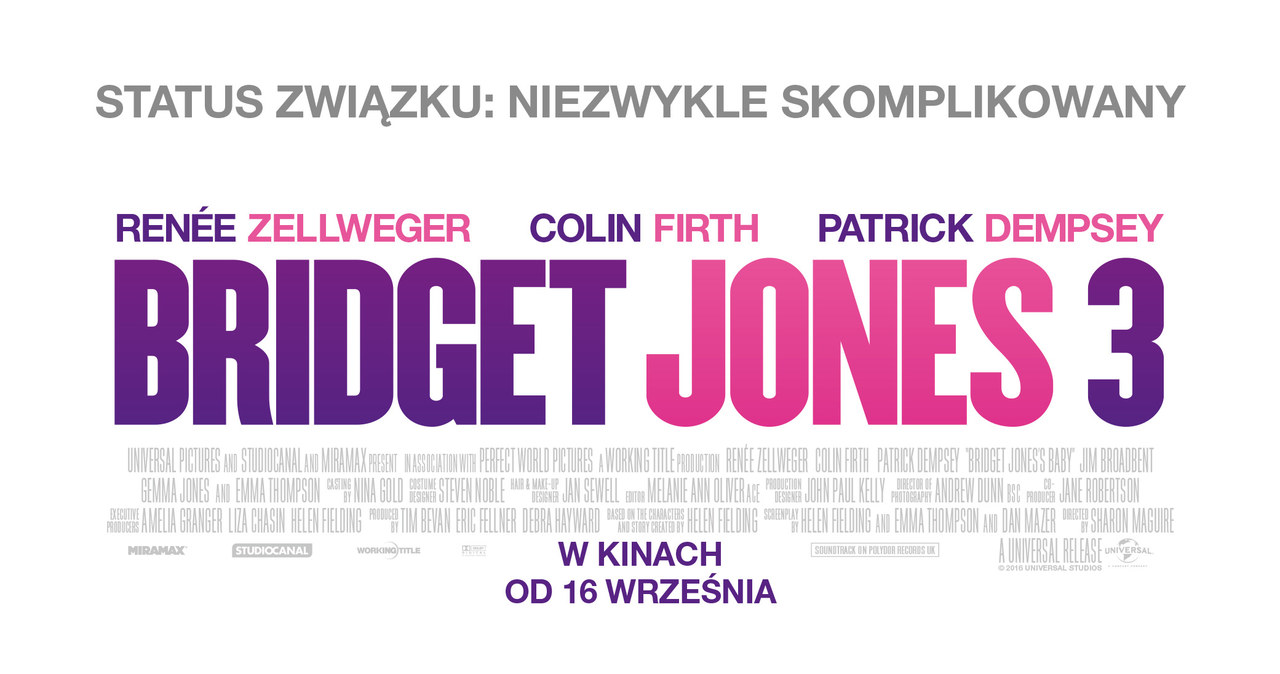 Plakat filmu "Bridget Jones 3" /materiały dystrybutora