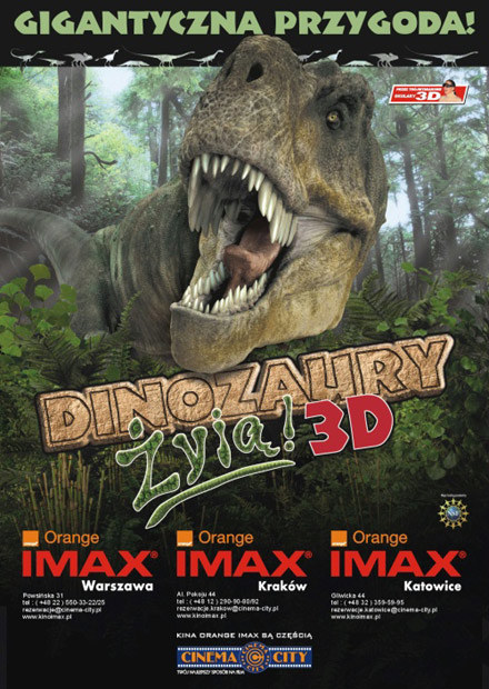 Plakat filmu "Dinozaury żyją!" /