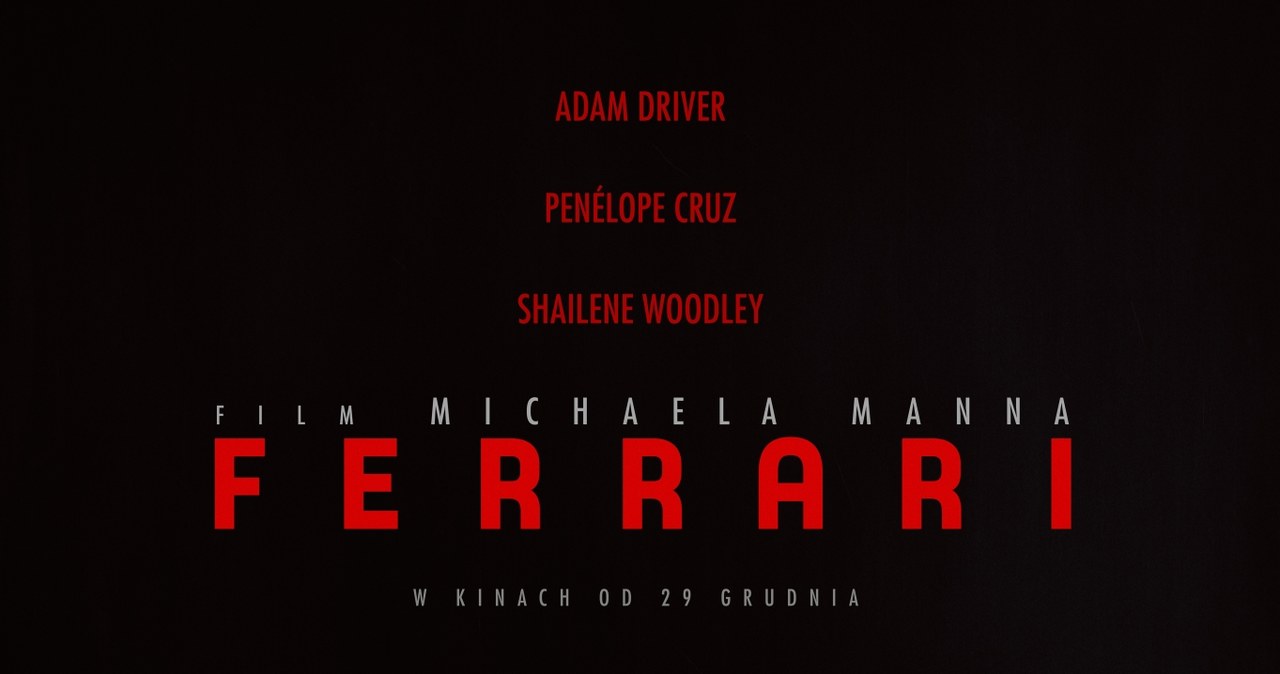 Plakat filmu "Ferrari" /materiały prasowe