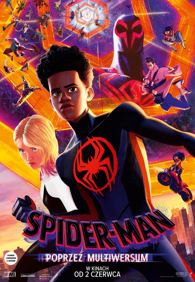 Plakat filmu "Spider-Man: Poprzez multiwersum" /materiały prasowe