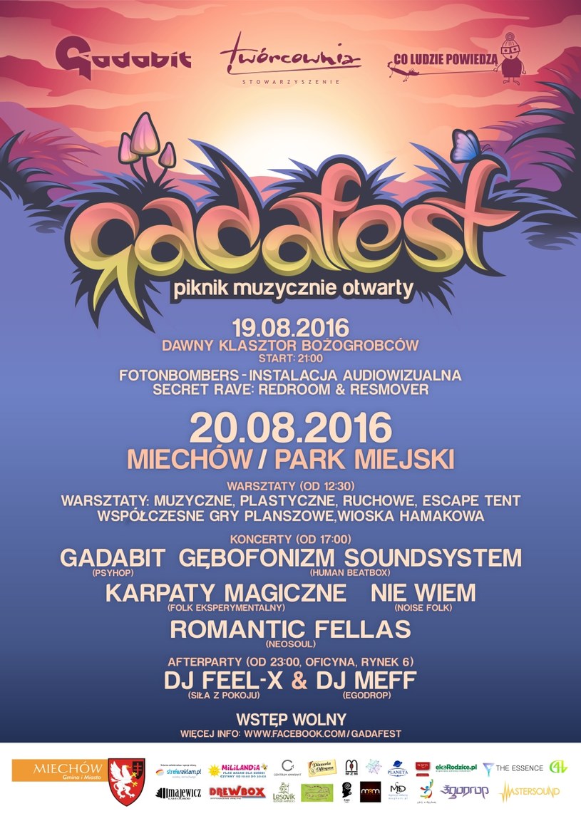 Plakat Gadafestu w Miechowie /.