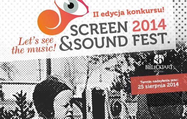 Plakat II edycji Festiwalu Screen and Sound Fest. - Let's See The Music 2014 /materiały prasowe