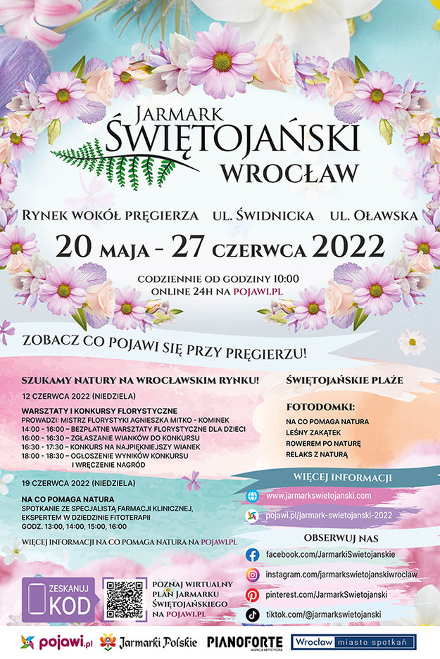 Plakat Jarmarku Świętojańskiego we Wrocławiu /jarmarkswietojanski.com /Materiały prasowe