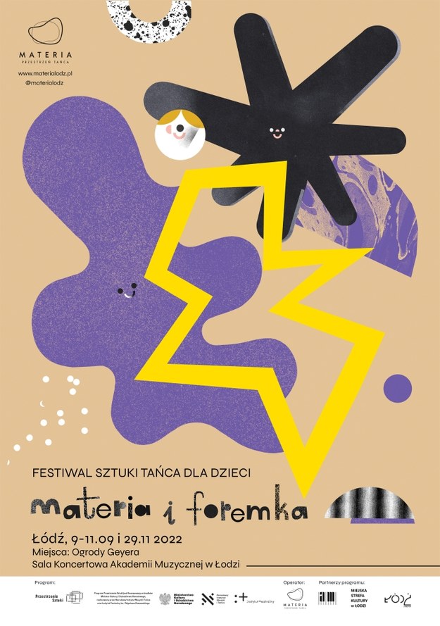 Plakat łódzkiego festiwalu sztuki i tańca dla dzieci /materiały prasowe/materiały zewnętrzne /Materiały prasowe