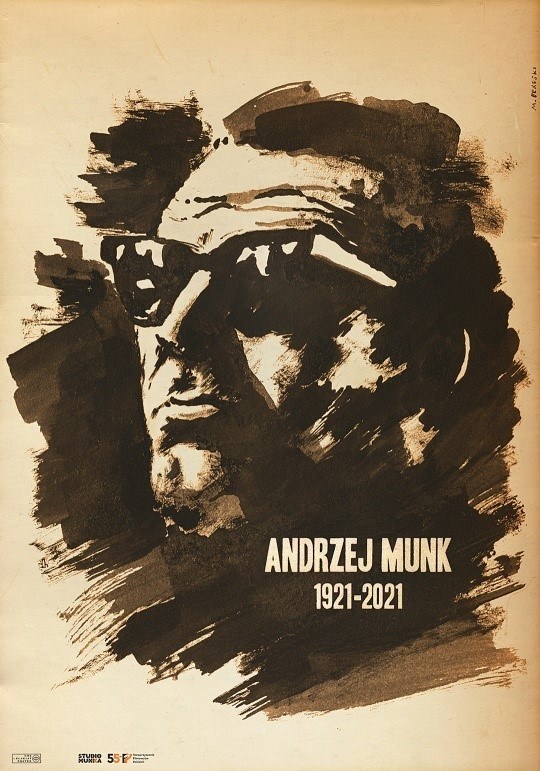 Plakat Maksa Bereskiego „Andrzej Munk – w stulecie urodzin" /Studio Munka-SFP  /materiały prasowe