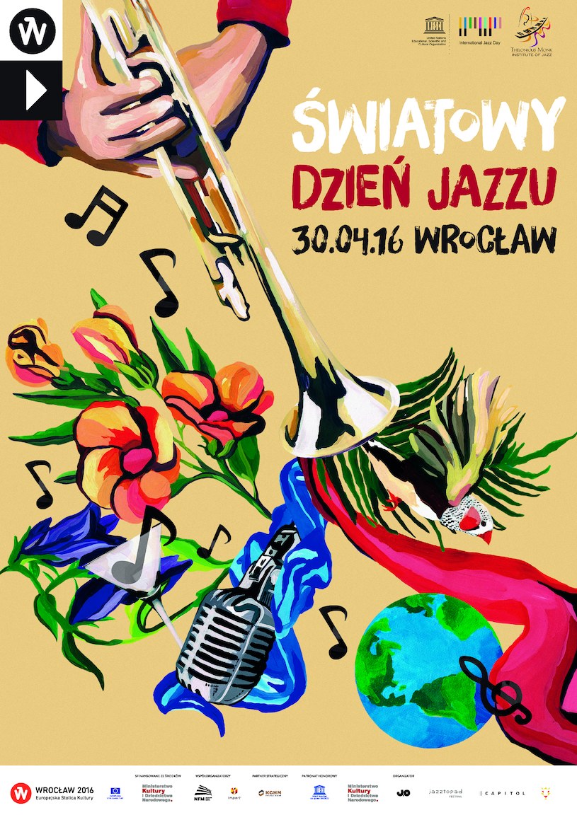 Plakat na Światowy Dzień Jazzu 2016 /.