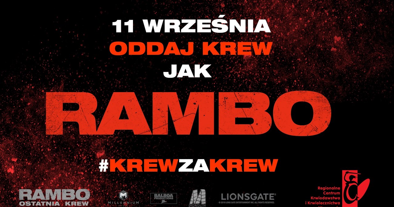 Plakat promujący akcję #KrewZaKrew /materiały prasowe