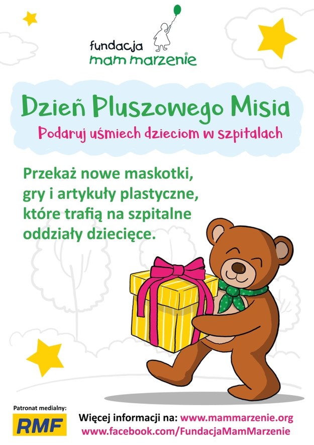 Plakat promujący Dzień Pluszowego Misia /Materiały prasowe