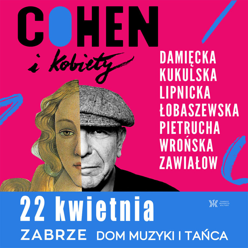 Plakat promujący koncert "Cohen i Kobiety" /.
