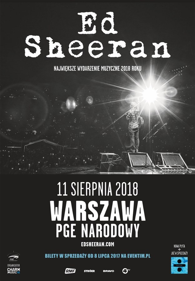 Plakat promujący koncert Eda Sheerana w Polsce /materiały prasowe /