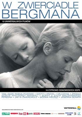 Plakat promujący przegląd filmów Bergmana /