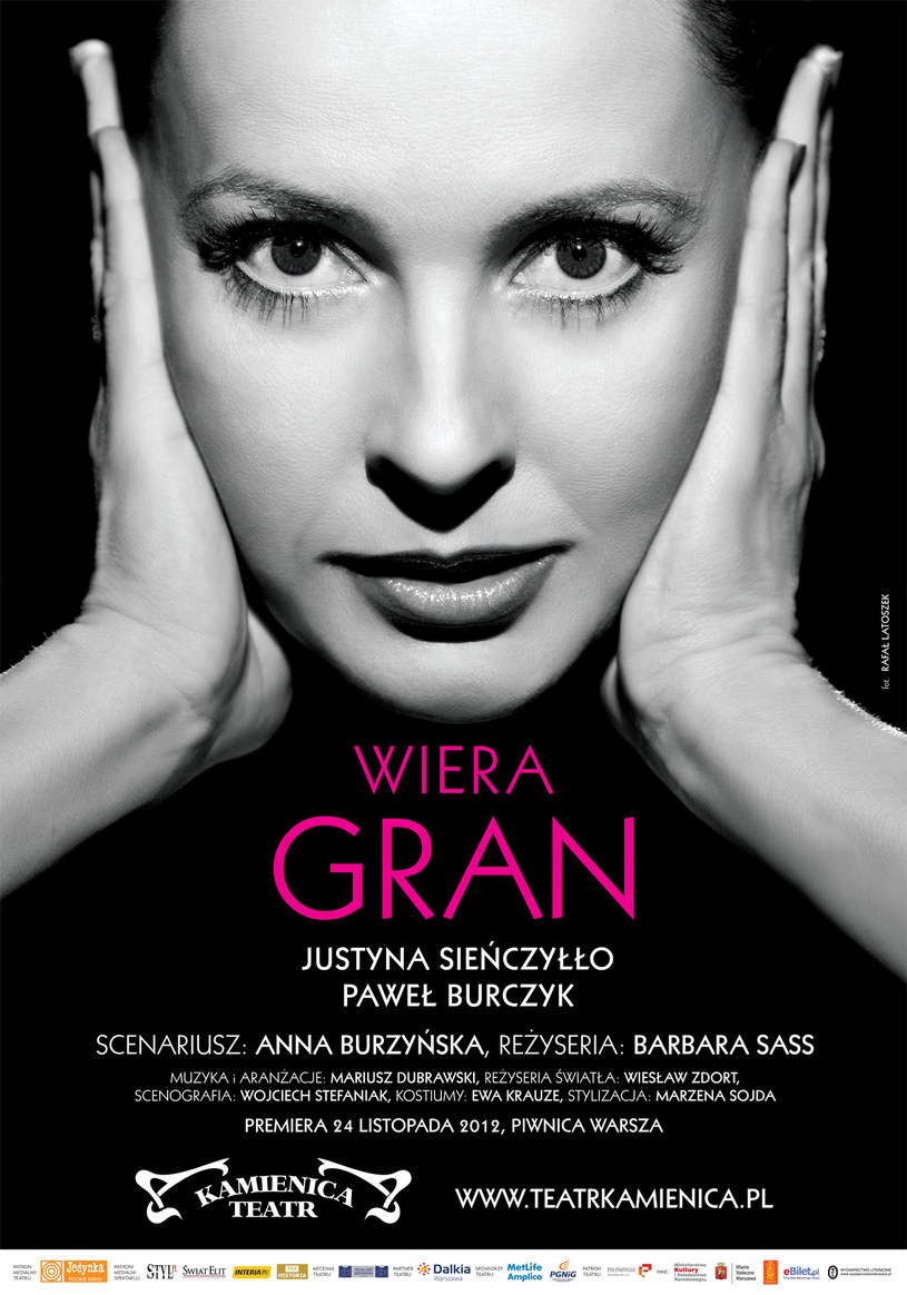Plakat promujący spektakl "Wiera Gran" /materiały prasowe