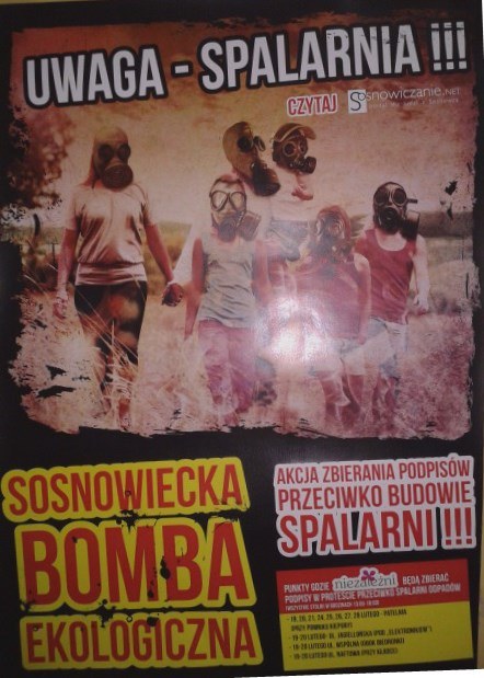 Plakat przeciwników budowy spalarni /Anna Kropaczek /RMF FM