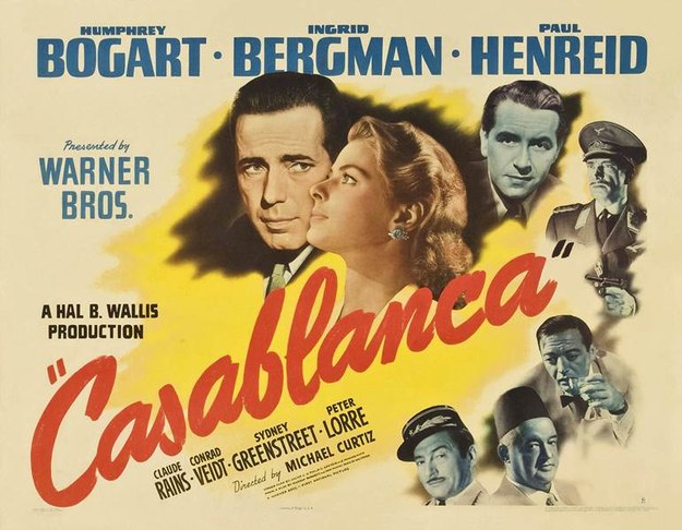 Plakat reklamujący film "Casablanca" /Photoshot    /PAP