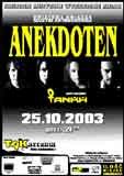 Plakat reklamujący kielecki koncert Anekdoten /