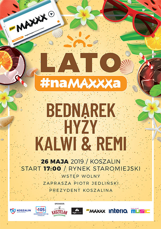 Plakat reklamujący "Lato #naMAXXXa" w Koszalinie /