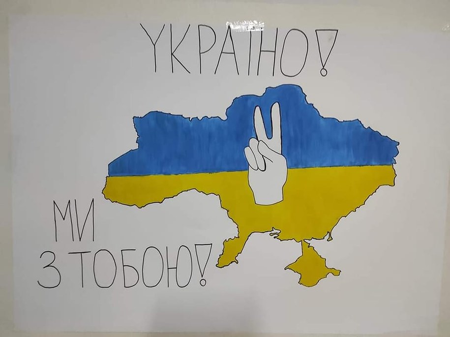 Plakat stworzony przez uczniów z Górowa Iławeckiego /Facebook