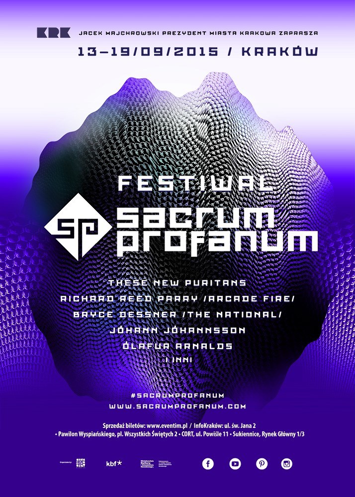 Plakat tegorocznej edycji festiwalu Sacrum Profanum /materiały programowe