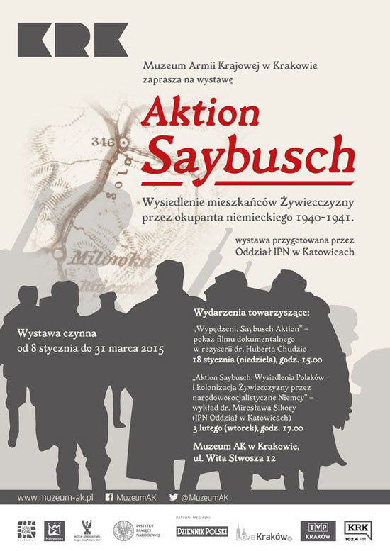 Plakat wystawy "Aktion Saybusch" - Muzeum Armii Krajowej /materiały prasowe