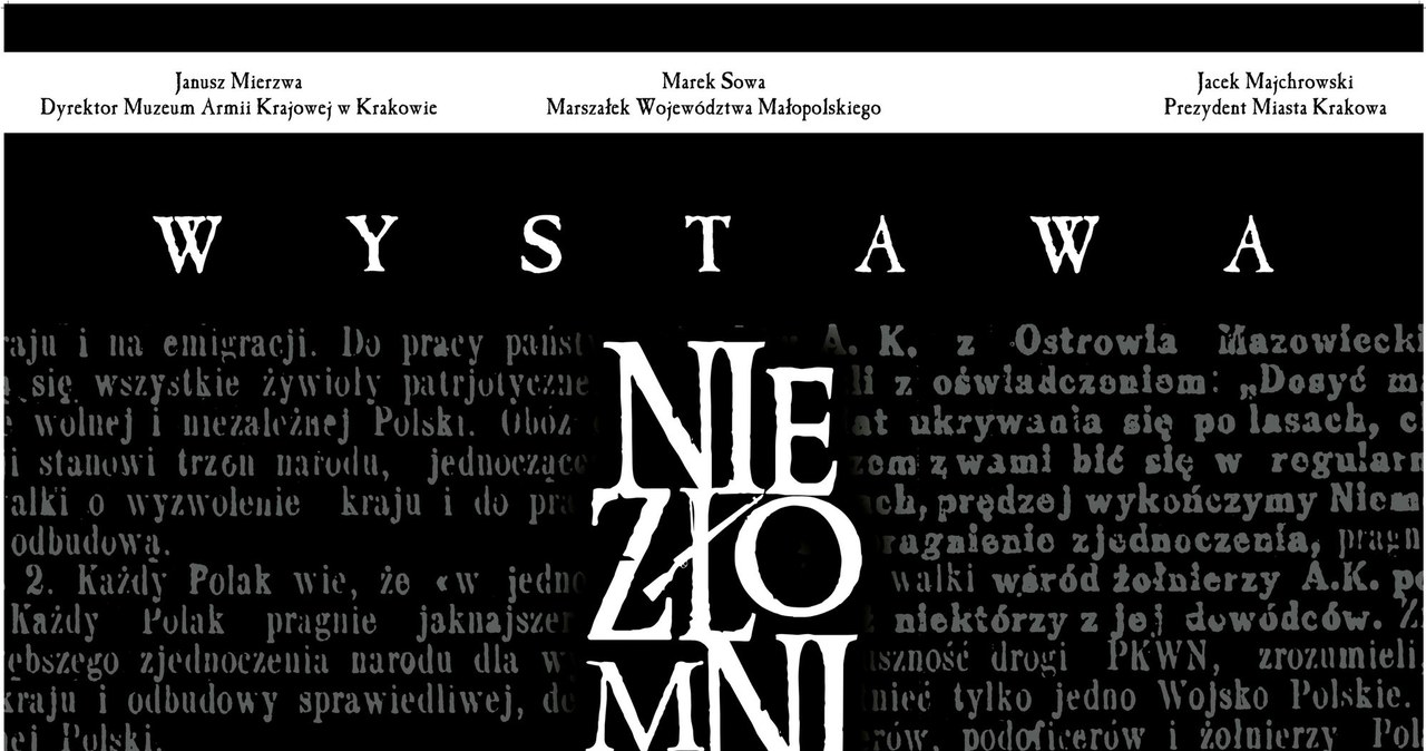 Plakat wystawy w Muzeum Armii Krajowej - "Niezłomni/historie wyklęte" /materiały prasowe