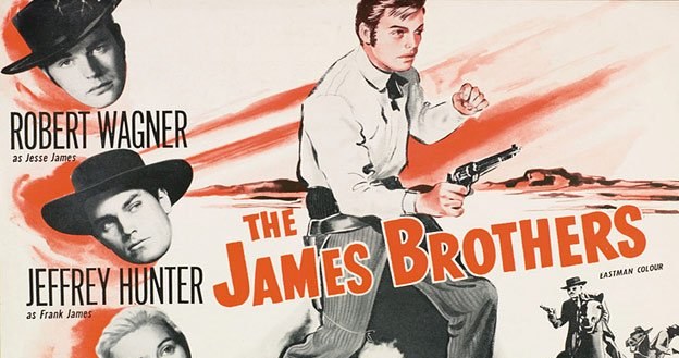 Plakat z filmu "True story of Jesse James" w reżyserii Nicholasa Raya, rok 1956 /East News