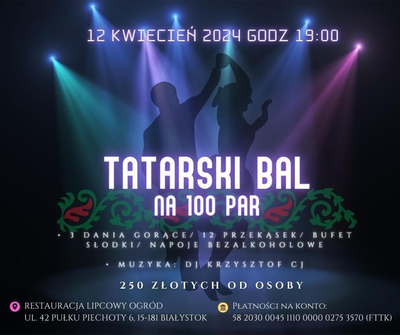 Plakat zachęcający do udziału w Balu Tatarskim /archiwum prywatne