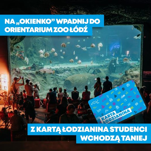 Plakat zachęcający studentów do korzystania ze zniżek Karty Łodzianina i tańszych biletów do ZOO /lodz.pl /Materiały prasowe