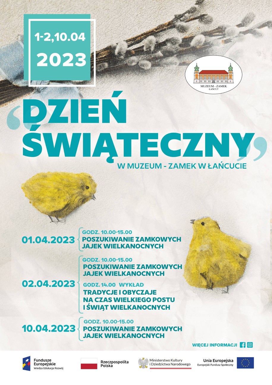 Plakat zapowiadający edukacyjne spacery po łańcuckim parku /Materiały prasowe