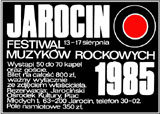 Plakat zapowiadający festiwal w 1985 roku Plakat zapowiadający festiwal w 1985 roku /