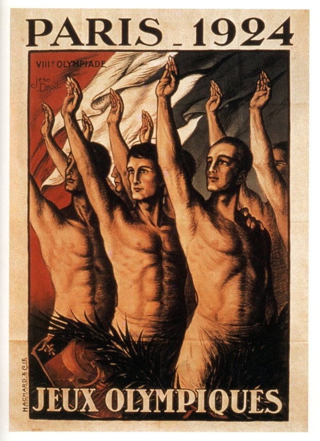 Plakat zapowiadający igrzyska olimpijskie w Paryżu z 1924 r. /Repro /PAP/DPA