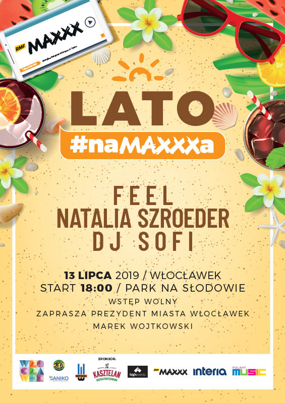 Plakat zapowiadający "Lato #naMAXXXa" we Włocławku /