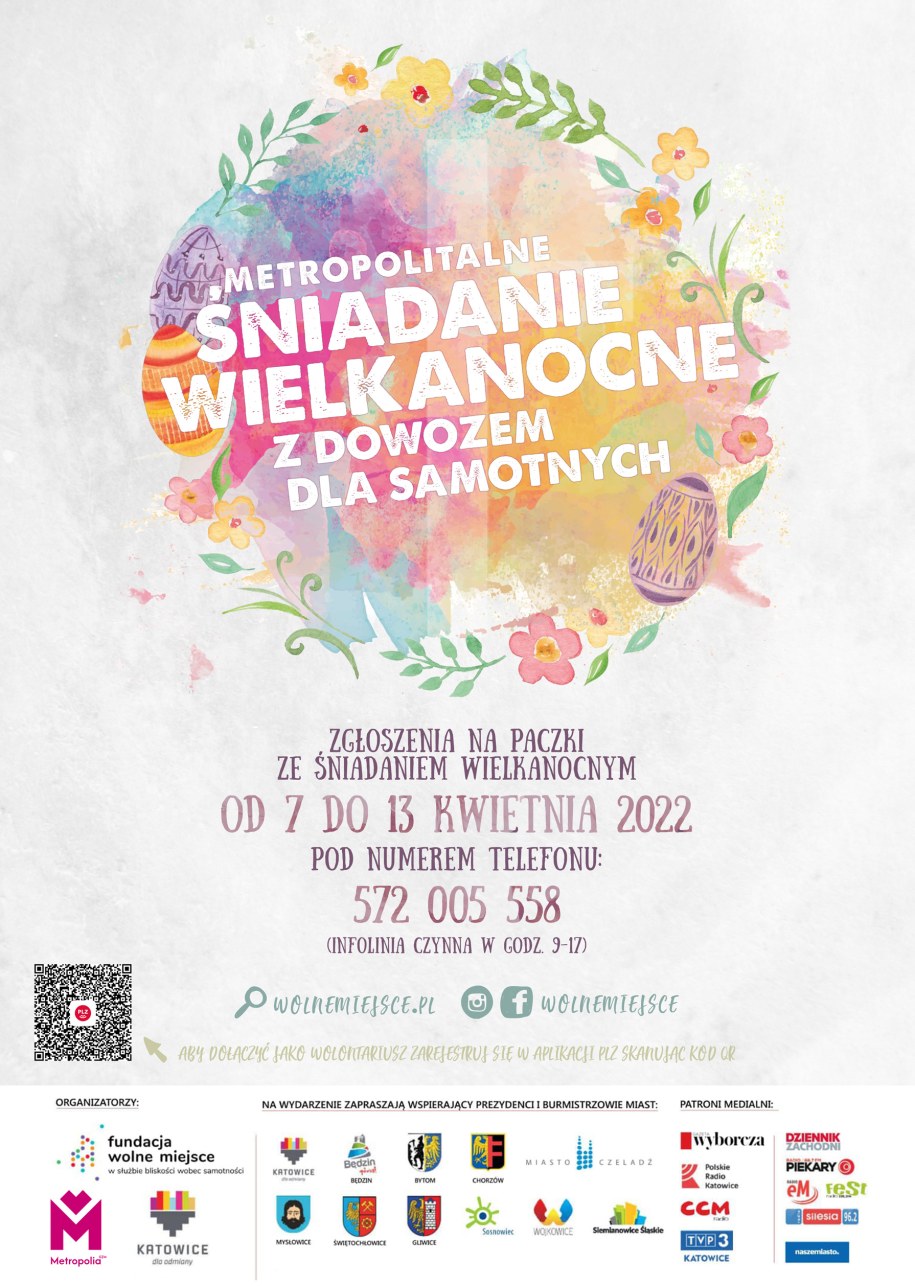 Plakat zapowiadający Metropolitalne Śniadanie Wielkanocne /Urząd Miasta Katowice /Materiały prasowe