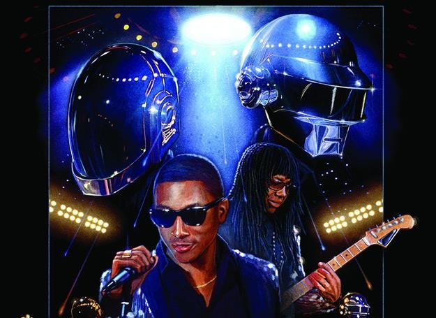 Plakat zapowiadający premierę teledysku "Lose Yourself To Dance" Daft Punk /Sony Music