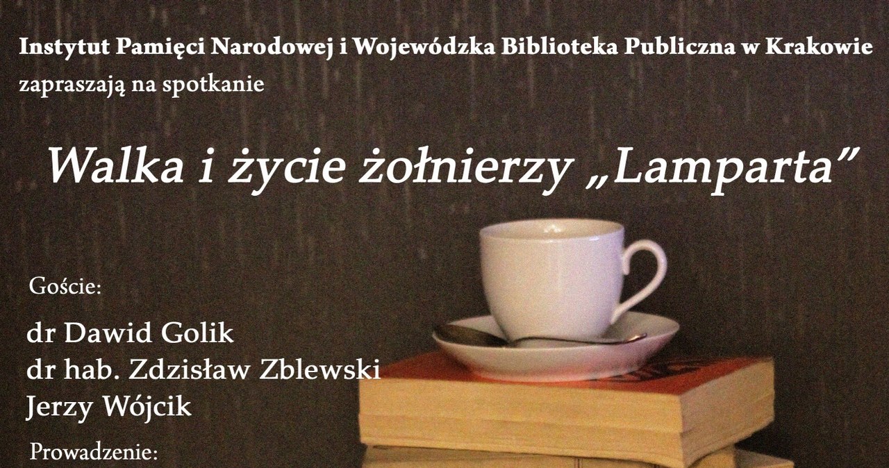 Plakat zapowiadający spotkanie "Walka i życie żołnierzy «Lamparta»" /