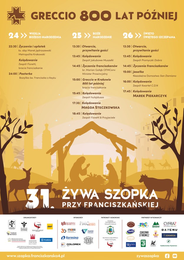 Plakat zapowiadający tegoroczną odsłonę żywej szopki w Krakowie /Materiały prasowe