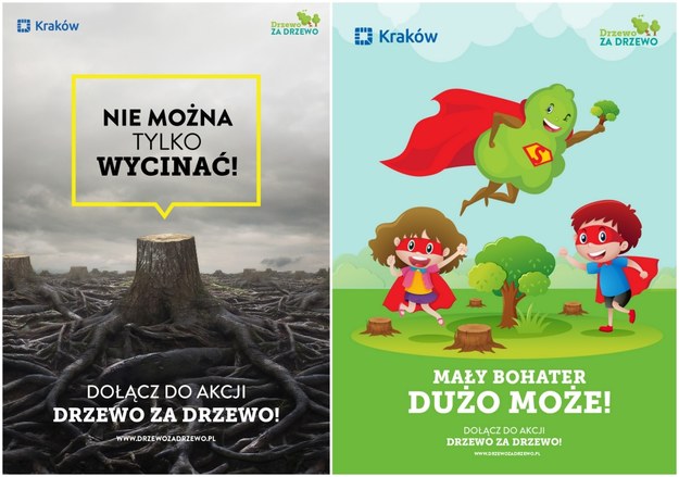 Plakaty akcji "Drzewo za drzewo" /drzewozadrzewo.pl /Materiały prasowe