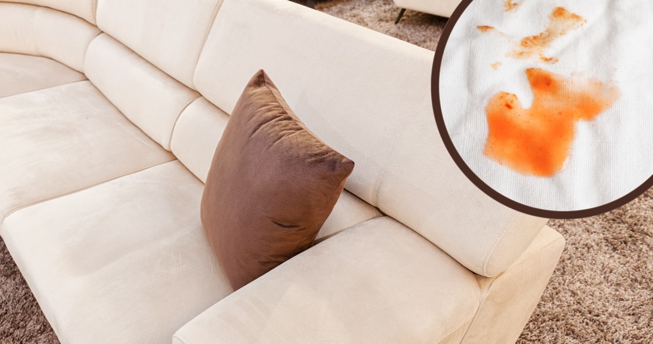 Plamy na kanapie to zmora podczas sprzątania. oto szybki sposób na pozbycie się zanieczyszczeń /Pixel