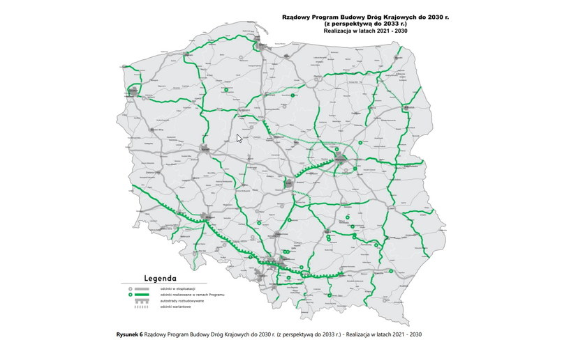 Plan budowy dróg na latach 2023-2030 /GDDKiA