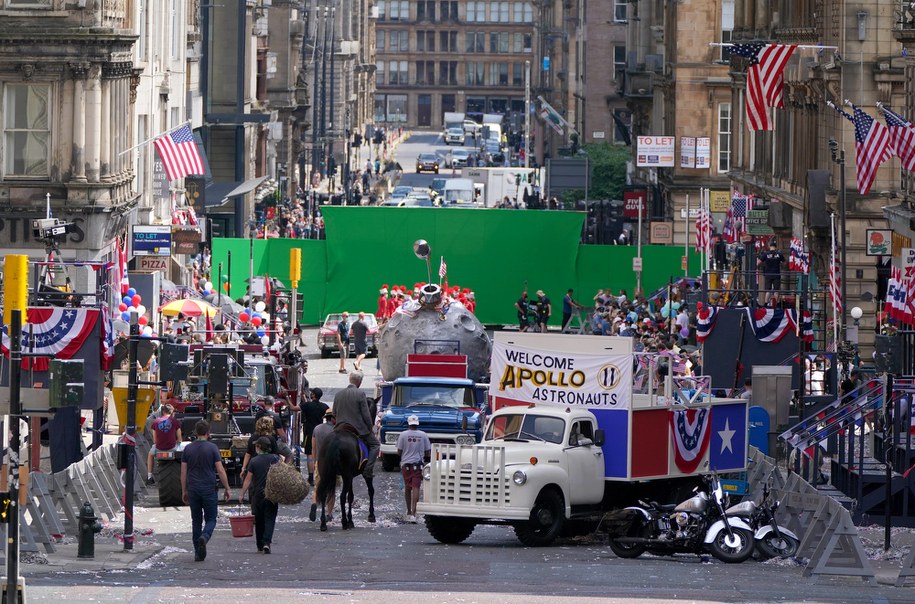 Plan filmowy piątej części przygód Indiany Jonesa w Glasgow /Andrew Milligan    /PAP/PA