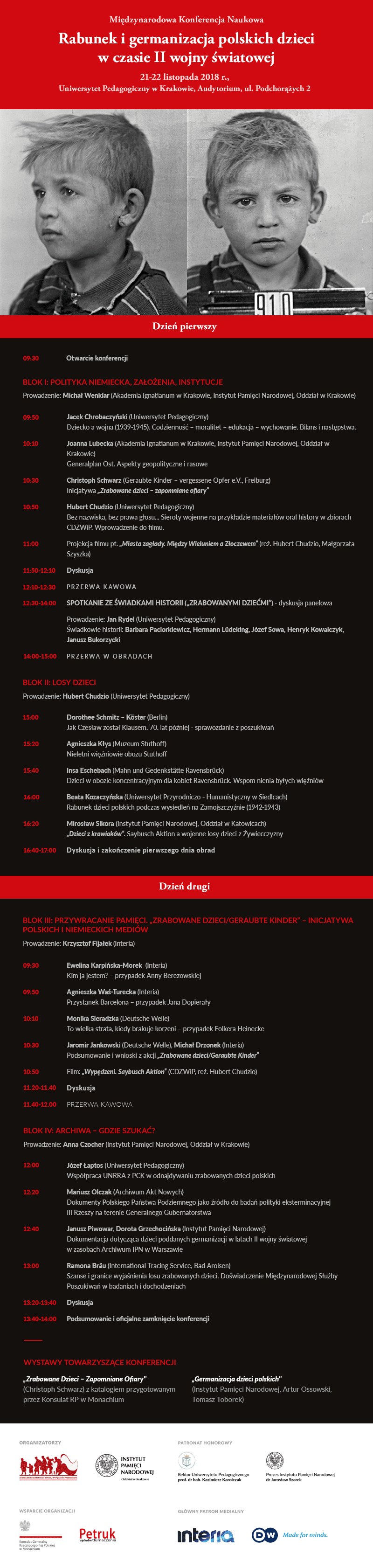 Plan konferencji /