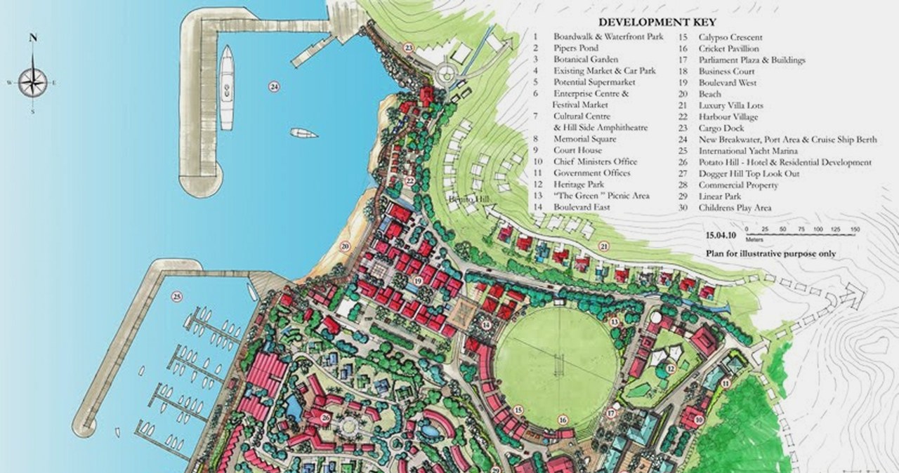 Plan nowej stolicy wyspy Montserrat, miasta Little Bay /Little Bay Development /materiały prasowe