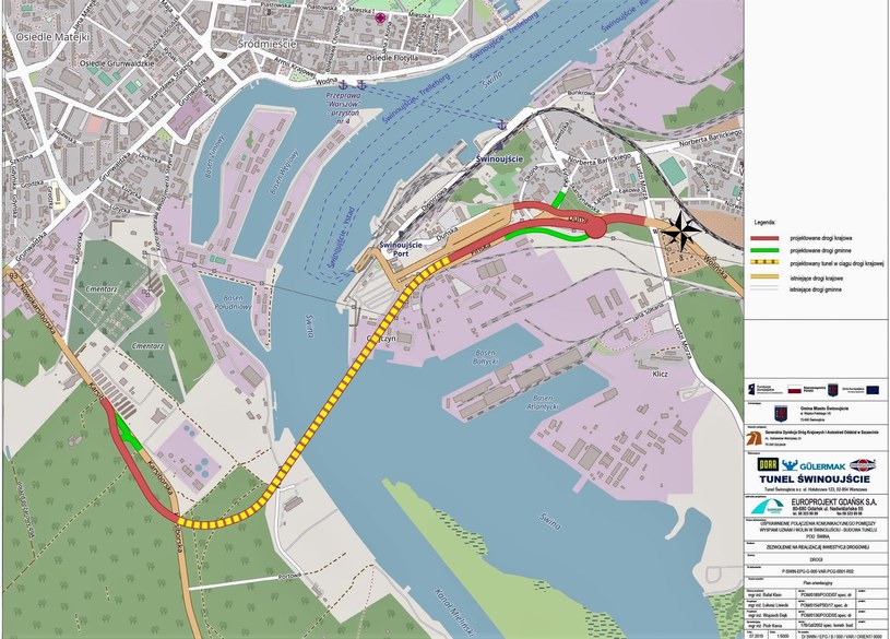 Plan orientacyjny tunelu w Świnoujściu /GDDKiA
