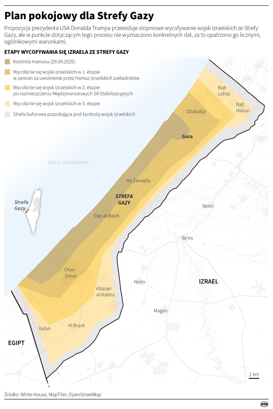 Plan pokojowy dla Strefy Gazy /Michał Czernek /PAP
