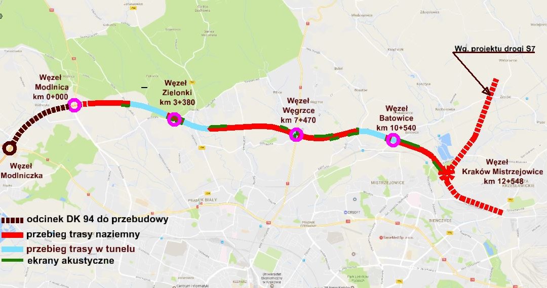 Plan przebiegu nowej drogi / Fot: GDDKiA /Informacja prasowa