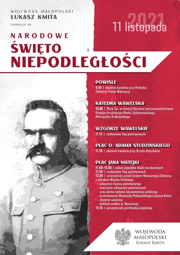 Plan Święta Niepodległości w Krakowie /