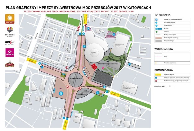 Plan Sylwestrowej Mocy Przebojów /UM Katowice /