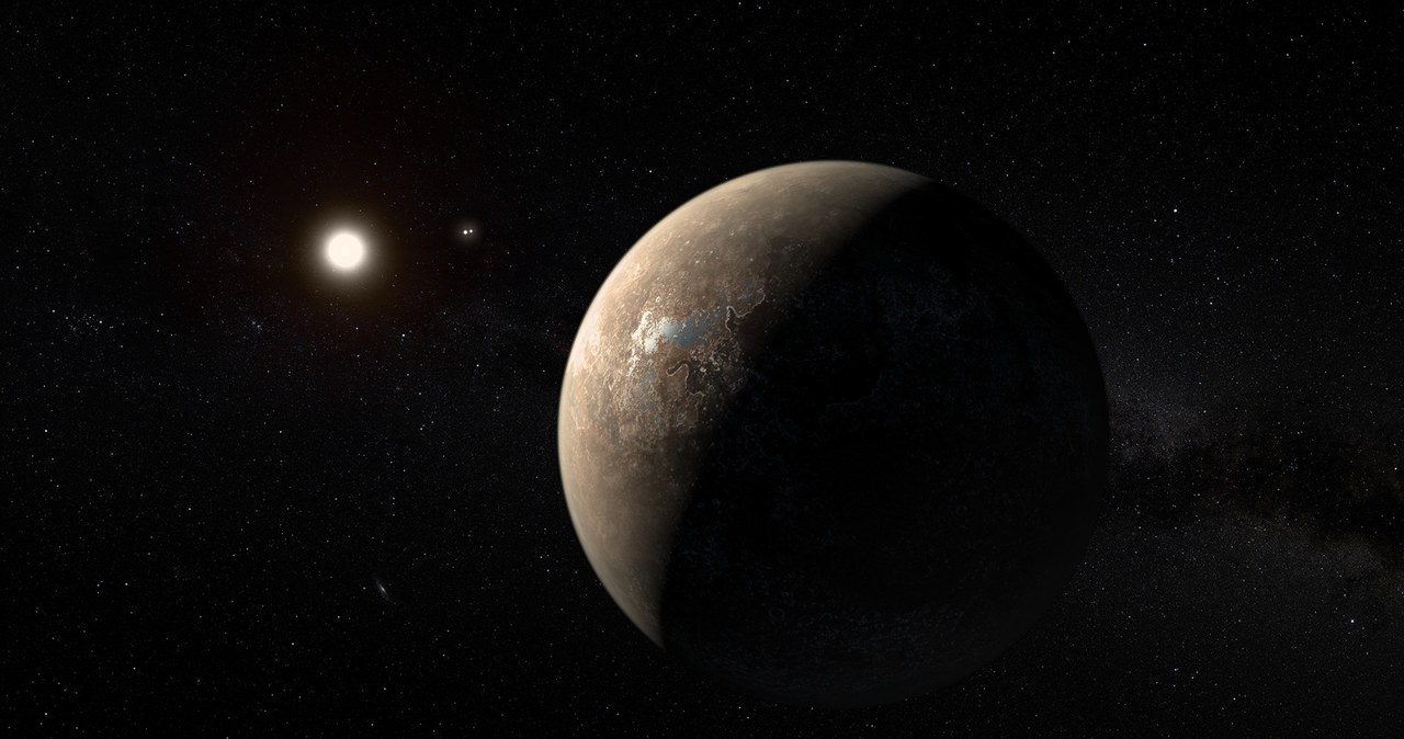 Planeta Proxima Centauri b (wizualizacja). Fot. European Southern Obsevatory /materiały prasowe