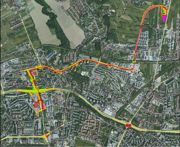 Planowana trasa tramwaju /Zarząd Infrastruktury Komunalnej i Transportu /Zrzut ekranu