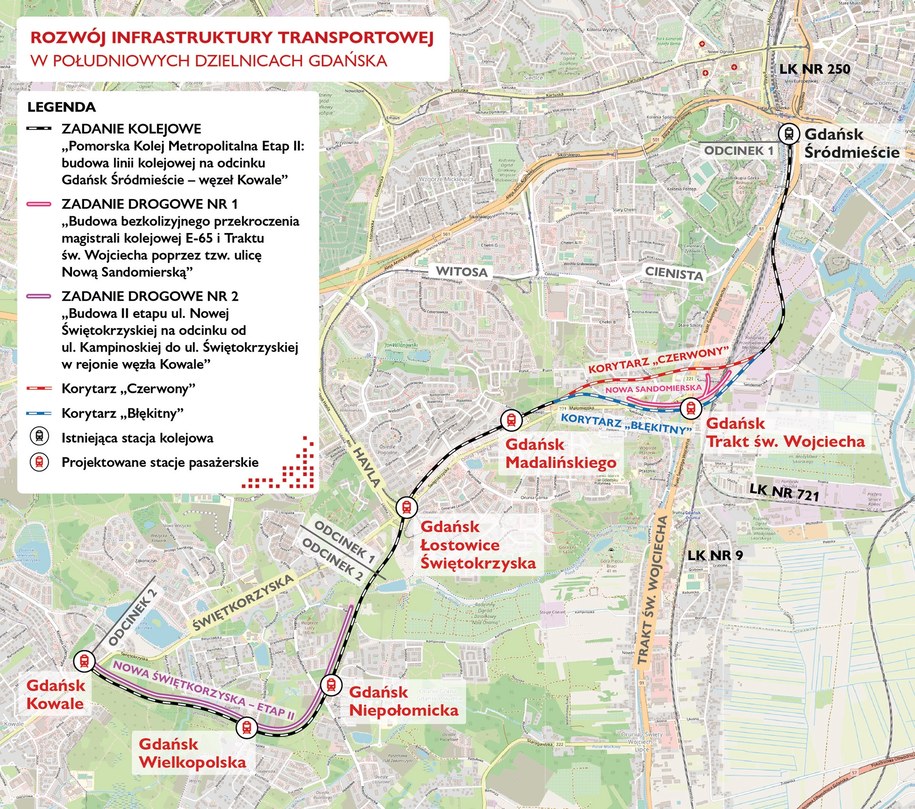 Planowany przebieg PKM Południe /Fot. UMWP /Materiały prasowe