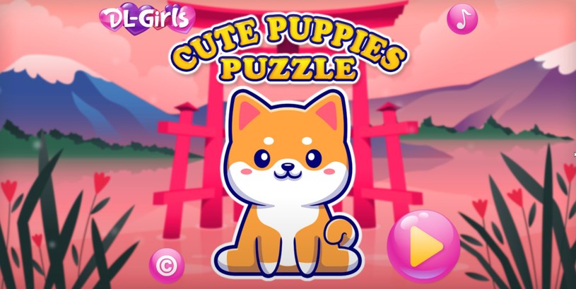 Plansza początkowa gry online za darmo Cute Puppies Puzzle /Click.pl